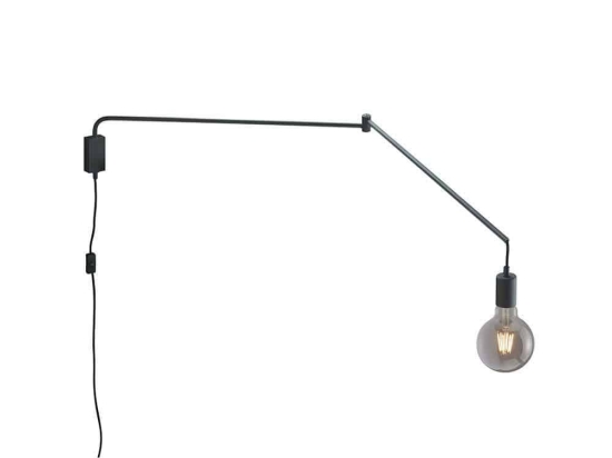 Φωτιστικό Τοίχου Line 5x25cm Black Mat 200200132 Trio Lighting Μέταλλο