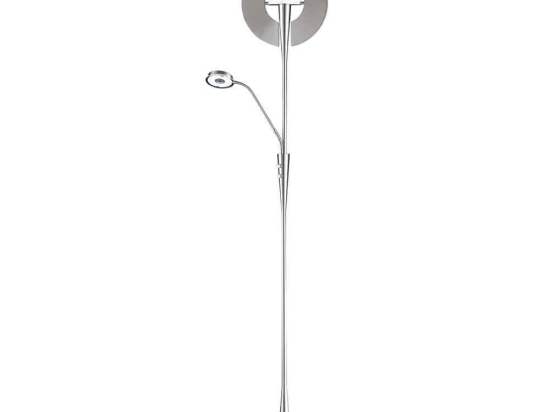 Φωτιστικό Δαπέδου Led Quebec 3000Lm, 400Lm 50x180cm Nickel Mat 422710307 Trio Lighting Μέταλλο