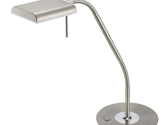 Φωτιστικό Γραφείου Led Bergamo 1100Lm 20x50cm Nickel Mat-White 520910107 Trio Lighting