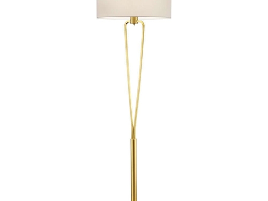 Φωτιστικό Δαπέδου Paris II 160x50cm Brass Mat 400200108 Trio Lighting Μέταλλο,Ύφασμα