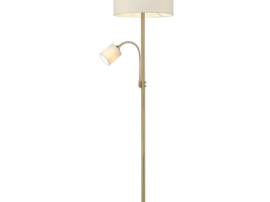 Φωτιστικό Δαπέδου Hote 403900208 1xE27 60W&1xE14 18W Φ40cm 170cm Cream Trio Lighting Μέταλλο,Ύφασμα