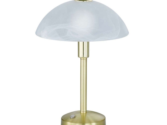 Φωτιστικό Επιτραπέζιο Led Donna 350Lm 30x22cm Brass Mat 525790108 Trio Lighting Μέταλλο,Γυαλί