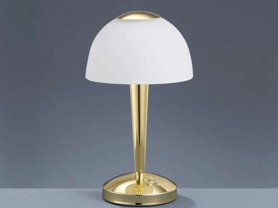 Φωτιστικό Επιτραπέζιο Led Ventura 350Lm 29x15cm Brass-White 529990103 Trio Lighting Μέταλλο,Γυαλί