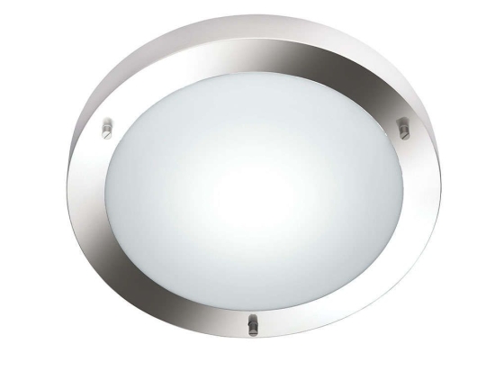 Φωτιστικό Οροφής-Πλαφονιέρα Condus 8x31cm Nickel Mat-White 6801011-07 Trio Lighting Μέταλλο,Γυαλί