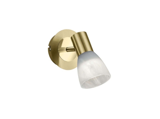 Φωτιστικό Τοίχου-Σποτ Led Levisto 400Lm 10x19cm Brass Mat 871010108 Trio Lighting Μέταλλο,Γυαλί