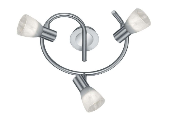 Φωτιστικό Οροφής-Σποτ Led Levisto 3x400Lm 21x30cm Nickel Mat 871090307 Trio Lighting Μέταλλο,Γυαλί
