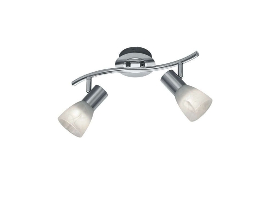 Φωτιστικό Οροφής-Σποτ Led Levisto 2x400Lm 33x19x10cm Nickel Mat 871010207 Trio Lighting Μέταλλο,Γυαλί