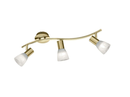 Φωτιστικό Οροφής-Σποτ Led Levisto 3x400Lm 55x19x10cm Brass Mat 871010308 Trio Lighting Μέταλλο,Γυαλί