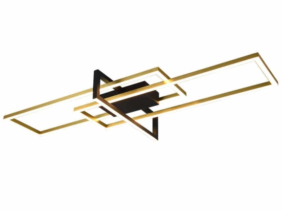 Φωτιστικό Οροφής - Πλαφονιέρα Salinas 620310308 34W Led 100x40x11,5cm Brass Mat Trio Lighting Μέταλλο