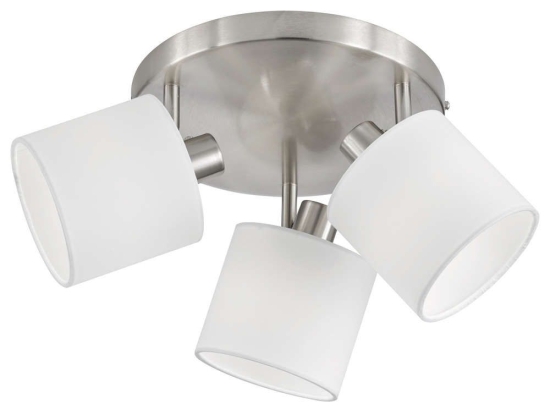 Φωτιστικό Οροφής - Σποτ Tommy R80333901 3xE14 28W Φ25x19cm Nickel Mat RL Lighting Μέταλλο,Ύφασμα
