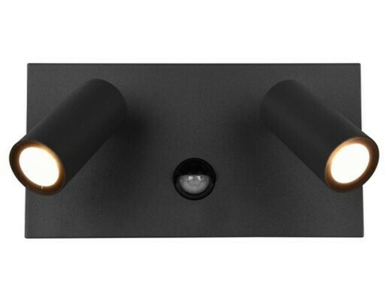 Φωτιστικό Τοίχου - Απλίκα Tunga 222969242 2x3,5W Led 23x12cm Με Αισθητήρα Anthracite Trio Lighting
