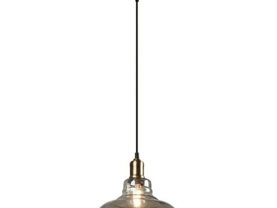 Φωτιστικό Οροφής Aldo R30731004 1xE27 28W Φ28 150cm Οld Βrass RL Lighting Μέταλλο,Γυαλί