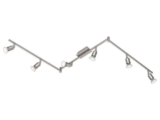 Φωτιστικό Οροφής - Σποτ Nimes R82946107 6xGU10 3W Led 5x150x19cm Nickel Mat RL Lighting Μέταλλο