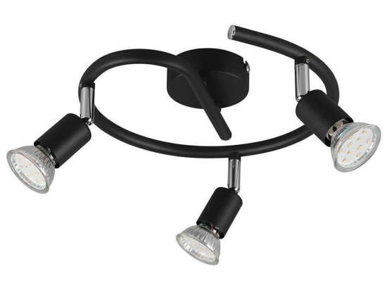 Φωτιστικό Οροφής - Σποτ Paris R80913932 3xGU10 35W Φ26cm 13cm Black Mat RL Lighting Μέταλλο