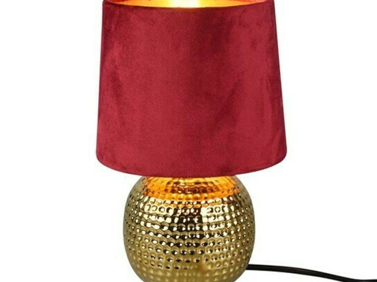 Φωτιστικό Επιτραπέζιο Sophia R50821010 1xE14 40W Φ16cm 26cm Red RL Lighting Κεραμικό,Ύφασμα