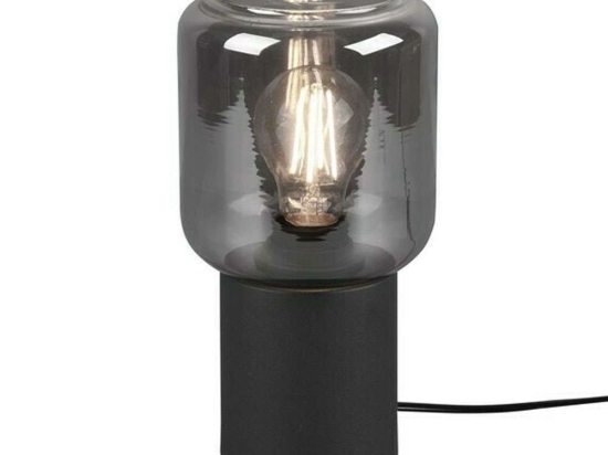 Φωτιστικό Επιτραπέζιο Nico R50591032 1xE27 40W Φ13cm 24cm Black Mat RL Lighting Μέταλλο,Γυαλί