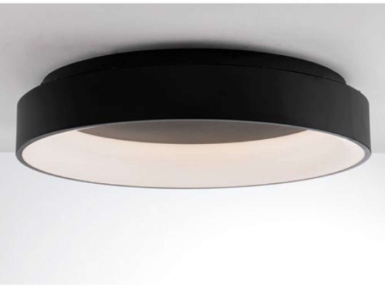 Φωτιστικό Οροφής - Πλαφονιέρα Noah LED-NOAH-PL45-NER 40W Led Φ45cm 13cm Black Luce Ambiente Design Αλουμίνιο