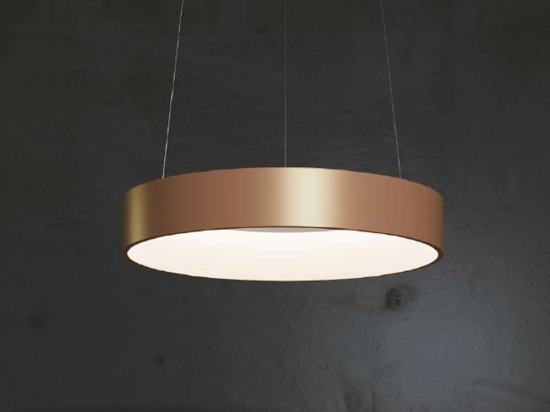 Φωτιστικό Οροφής Noah LED-NOAH-S60-ORO 60W Led Φ60cm 150cm Gold Luce Ambiente Design Αλουμίνιο