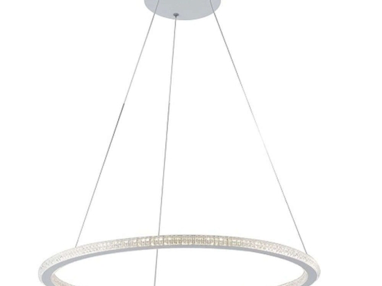 Φωτιστικό Οροφής Bryant LED-BRYANT-S1C 45W Led Φ60cm 150cm White Luce Ambiente Design Αλουμίνιο