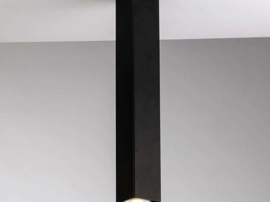 Φωτιστικό Οροφής - Πλαφονιέρα Fluke I-FLUKE-PLQ40 NERO 1xGU10 6x6x40cm Black Luce Ambiente Design Μέταλλο