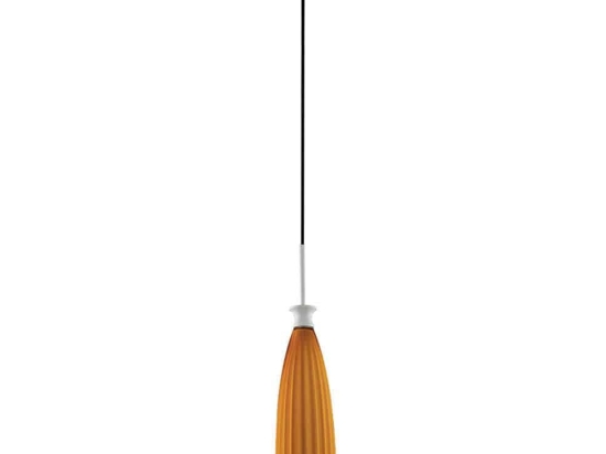 Φωτιστικό Οροφής Swing  I-SWING-SP-1 1xE14 Φ15cm 120cm Amber Luce Ambiente Design Γυαλί