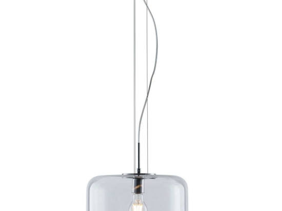 Φωτιστικό Οροφής Gibus I-GIBUS-S35 TR 1xE27 Φ35cm 150cm Clear Luce Ambiente Design Γυαλί