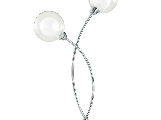 Φωτιστικό Επιτραπέζιο Blog I-BLOG-L2 2xG9 28x48cm Chrome Luce Ambiente Design Μέταλλο,Γυαλί