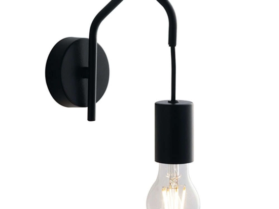 Φωτιστικό Τοίχου - Απλίκα Habitat I-HABITAT-AP NER 1xE27 18x17,5cm Black Luce Ambiente Design Μέταλλο