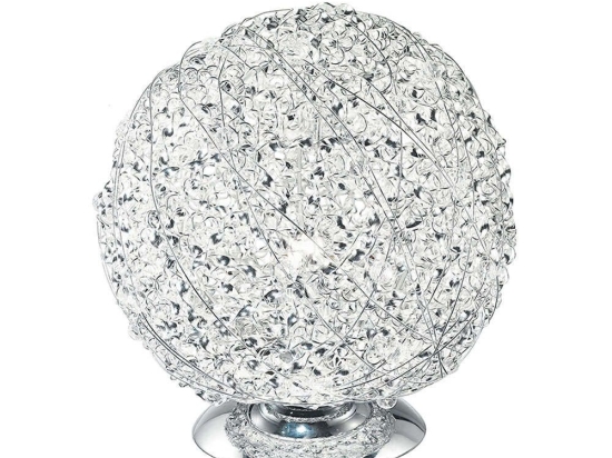 Φωτιστικό Επιτραπέζιο Astra I-ASTRA/L 1xE27 Φ20cm 21cm Chrome Luce Ambiente Design Κρύσταλλο
