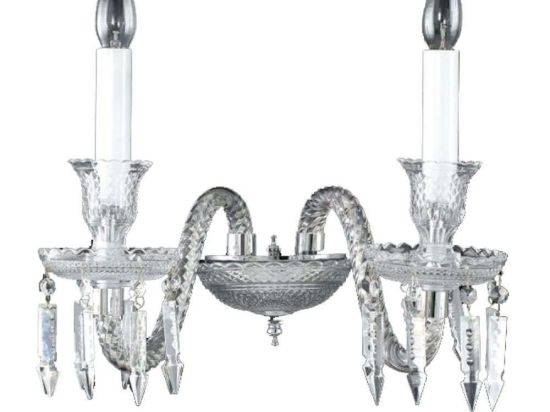 Φωτιστικό Τοίχου - Απλίκα Louvre I-LOUVRE/AP2 2xE14 38x38cm Chrome Luce Ambiente Design Κρύσταλλο