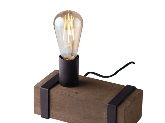 Φωτιστικό Επιτραπέζιο Texas I-TEXAS-L1 1xE27 22x14cm Brown Luce Ambiente Design