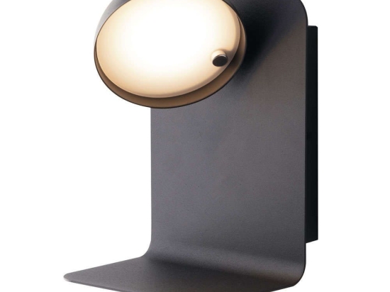 Φωτιστικό Τοίχου - Απλίκα Boing I-BOING-AP NER Με Θύρα Usb 5W Led 14x19cm Black Luce Ambiente Design