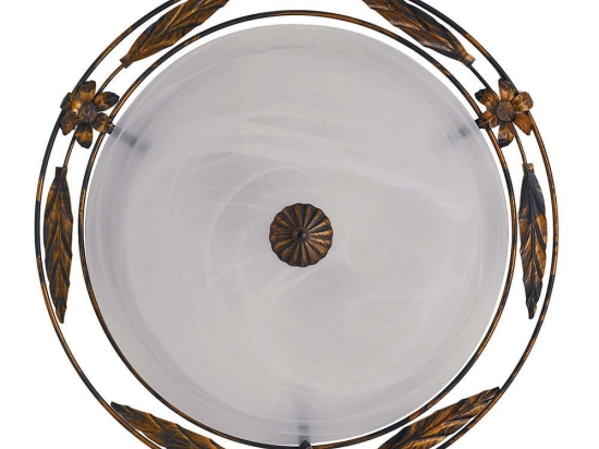 Φωτιστικό Οροφής - Πλαφονιέρα Riccio RICCIO/PL40 3xE27 50cm Gold Luce Ambiente Design