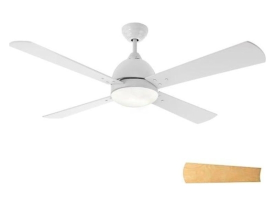 Ανεμιστήρας Οροφής Bolt 7132 B Με Φως 2xE27 Και Τηλεχειριστήριο D130x42cm Double Face White-Light Wood Perenz Διάμετρος 130cm