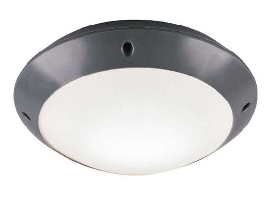Φωτιστικό Οροφής - Πλαφονιέρα Camaro R60501042 26x8cm 1xE27 12W Anthracite-White RL Lighting Πλαστικό