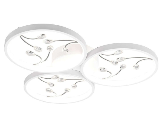 Φωτιστικό Οροφής - Πλαφονιέρα Groovy 642110331 Φ62x6cm Dim Led 3800Lm 30W White Trio Lighting