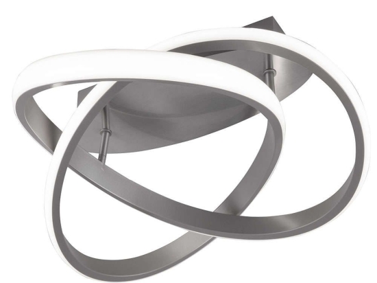 Φωτιστικό Οροφής - Πλαφονιέρα Course R62051407 Φ45x18cm Dim Led 2400Lm 18W Nickel-White RL Lighting
