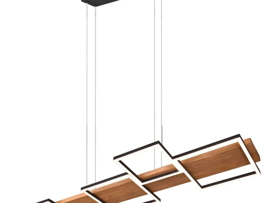 Φωτιστικό Οροφής Harper 322910532 115x44x150cm Led 5700Lm 42W Natural-Black Trio Lighting