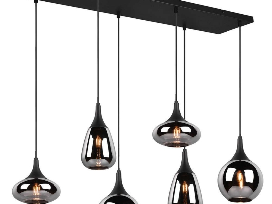 Φωτιστικό Οροφής - Ράγα Lumina 317000632 93x34x150cm 6xE14 40W Black Trio Lighting