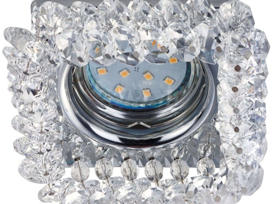 Σποτ Χωνευτό Dolomite 651800152 10x10x9cm 1xGU10 10W Clear-Chrome Trio Lighting Τετράγωνο