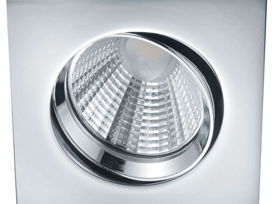 Σποτ Χωνευτό Pamir 650410106 8x8x5cm Dim Led 345Lm 5,5W 3000K Chrome Trio Lighting Τετράγωνο