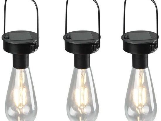Φωτιστικά Οροφής Ηλιακά (Σετ 3Τμχ) Campus R35146132 Φ7x23cm Led Black RL Lighting