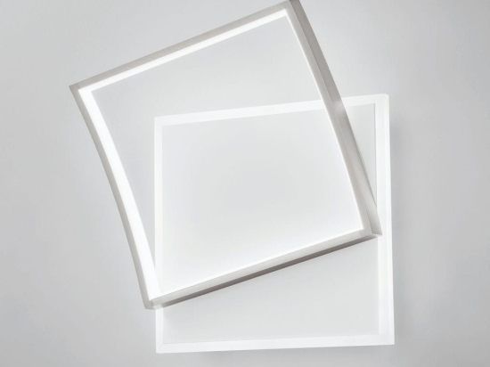 Φωτιστικό Οροφής - Πλαφονιέρα Led-Ayrton-Q42-NIK 5200lm 3000/4000/6500K 42x37x10cm Nickel Luce Ambiente Design