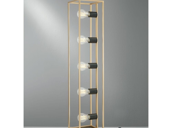Φωτιστικό Δαπέδου I-Kimera-PT5 E27 200x20x20cm Black-Gold Luce Ambiente Design