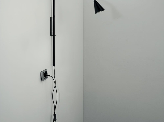 Φωτιστικό Τοίχου - Απλίκα I-Enea-AP1-NER GU10 69,5x37,7x9cm Black Luce Ambiente Design