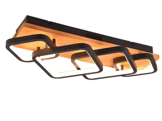 Φωτιστικό Οροφής - Πλαφονιέρα Rama 643210432 72x32x12cm 1xSMD-LED 36W Dimmable 3000K Black-Natural Trio Lighting