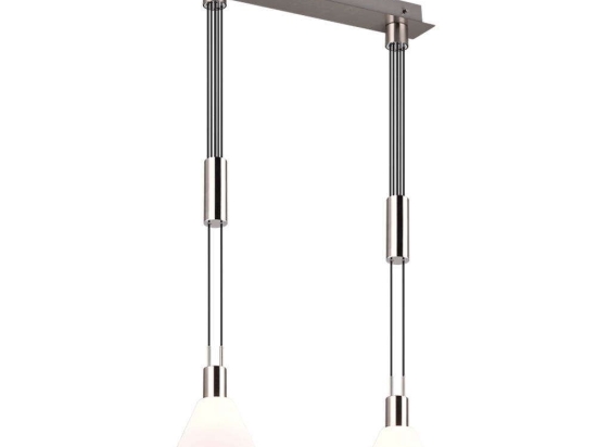 Φωτιστικό Οροφής - Ράγα Stanley 319500207 55x19x80/160cm 2xE27 40W Nickel-White Trio Lighting