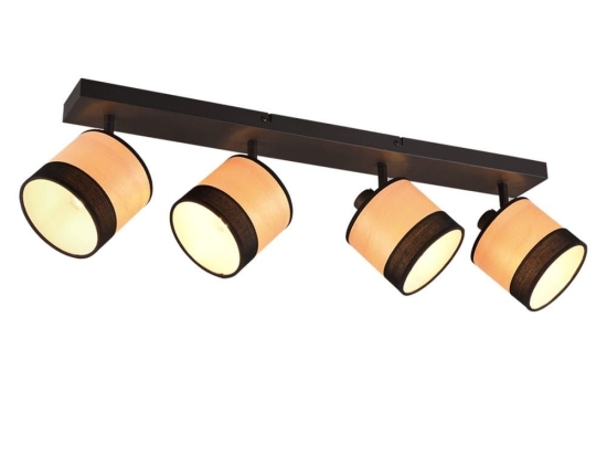 Φωτιστικό Οροφής - Σποτ Bolzano R81664032 76x12x22cm 4xE14 10W Black-Beige RL Lighting
