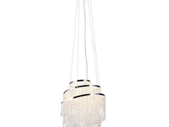Φωτιστικό Οροφής Pomp R37349106 48x150cm 1xSMD 38W 5500lm Chrome-Clear RL Lighting