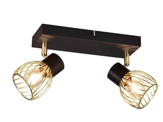 Φωτιστικό Οροφής - Spot Ardon R81382080 2xE14 29x16x11cm Black-Gold RL Lighting